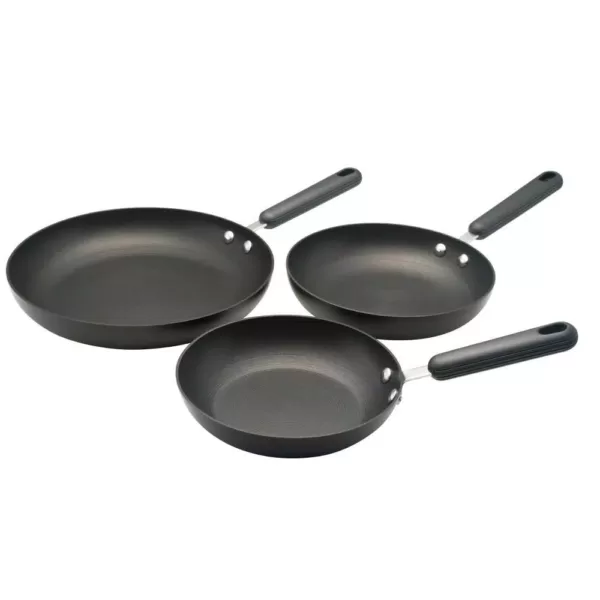 Circulon Classic 3-Piece Hard-Anodized Aluminum Nonstick Skillet Set in Black