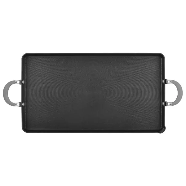 Circulon Elementum Hard-Anodized Nonstick Double Burner Griddle, 10-Inch x 18-Inch, Oyster Gray