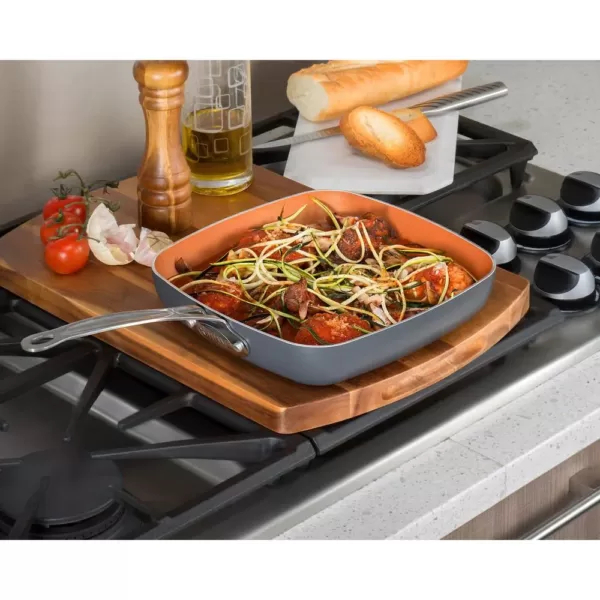 Gotham Steel 12 in. Non-Stick Ti-Ceramic Shallow Square Fry Pan