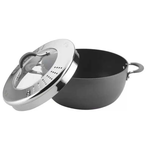 Circulon Radiance 5.5 Qt. Gray Hard-Anodized Nonstick Covered Casserole