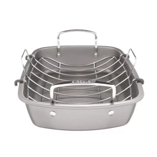 Circulon 17 in. x 13 in. Nonstick Bakeware Roaster with U-Rack