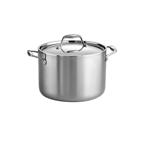 Tramontina Gourmet Tri-Ply Clad 8 qt. Stainless Steel Stock Pot with Lid